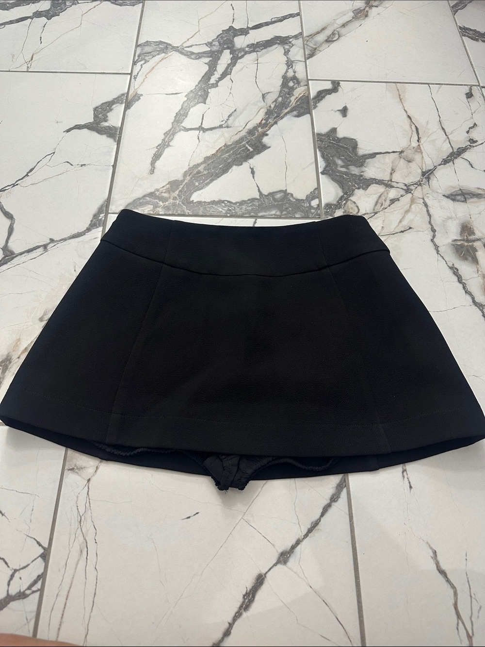 Black Skort with Built-In Shorts